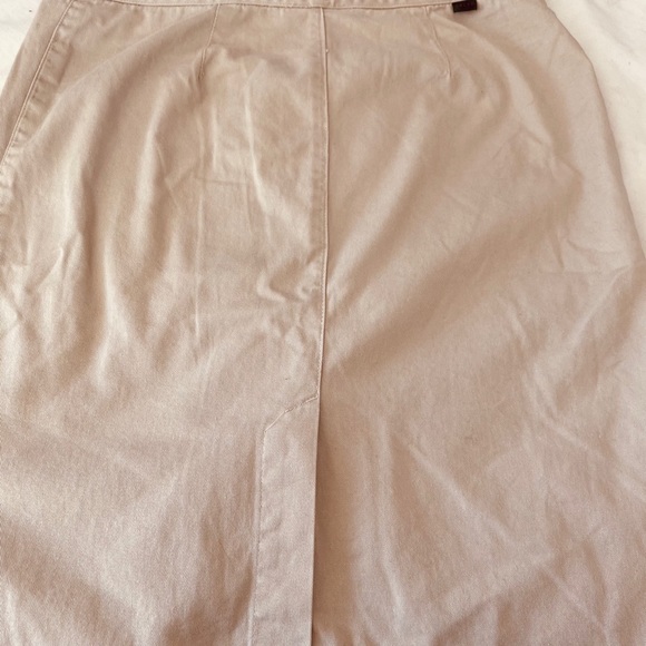 Ralph Lauren Kaki Cotton Pencil Skirt. MIDI style - Picture 6 of 6